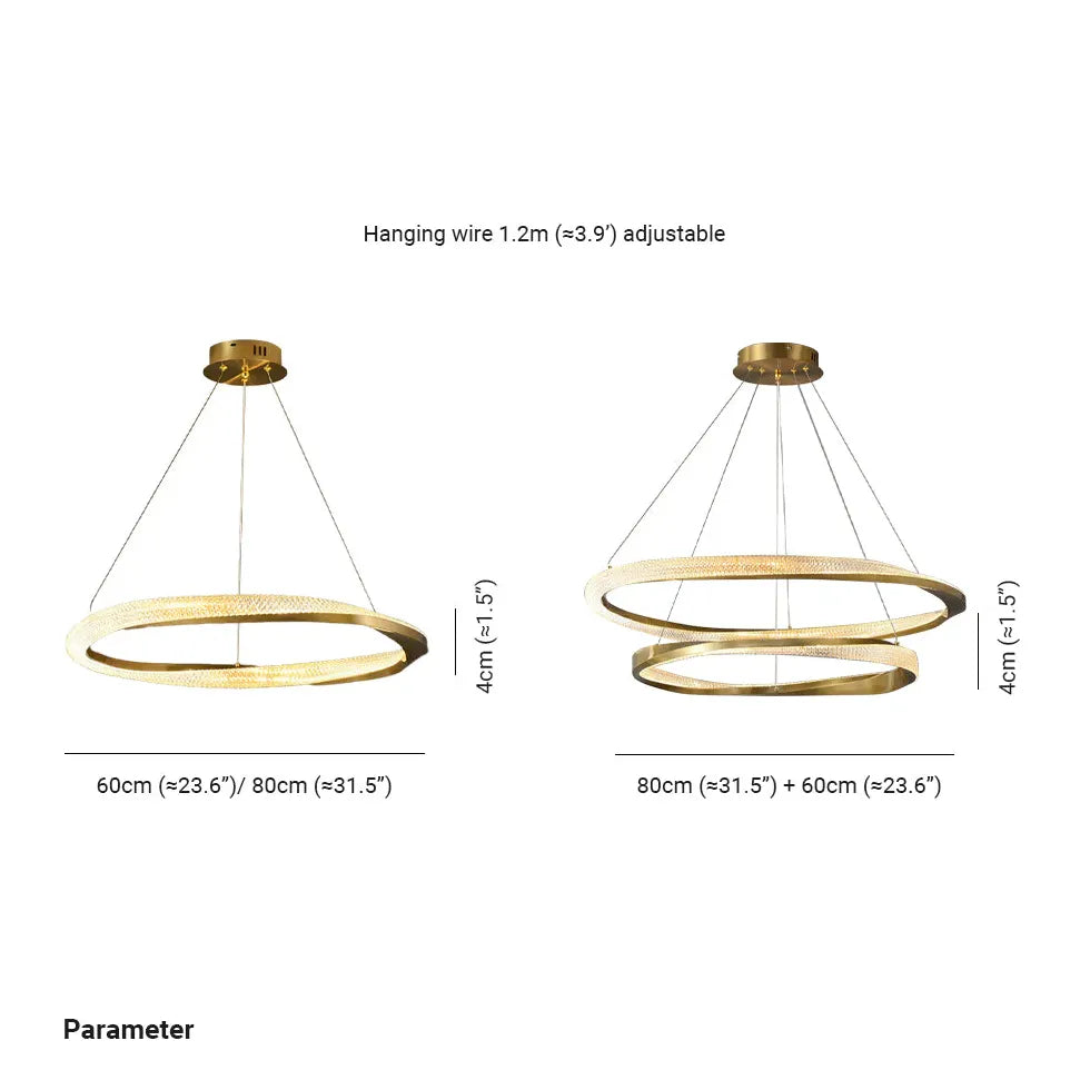 Guldring Design Luksus Led Lysekrone