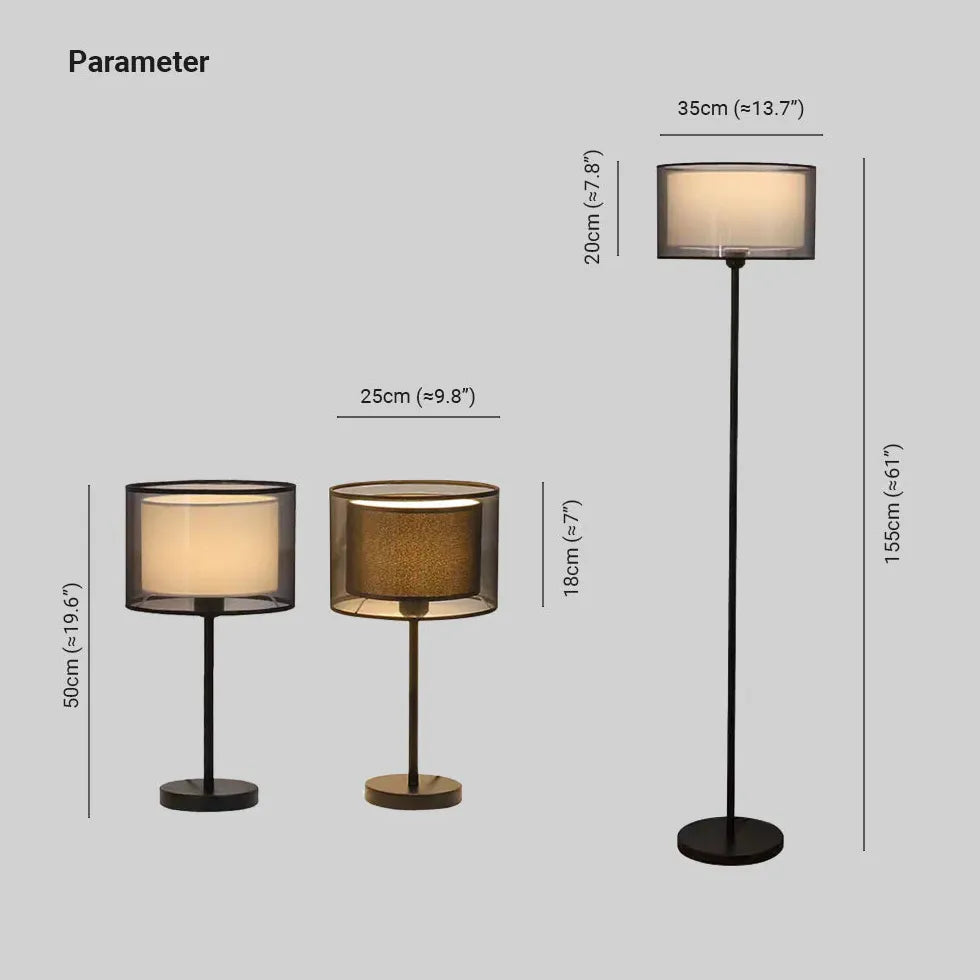 Cylindrisk Led Sort Plug-In Mesh Gulvlampe