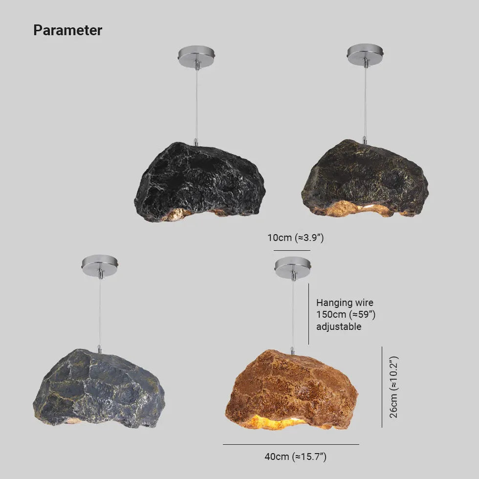 Imiteret Rock Lampeskærm Harpiks Marmor Lysekrone