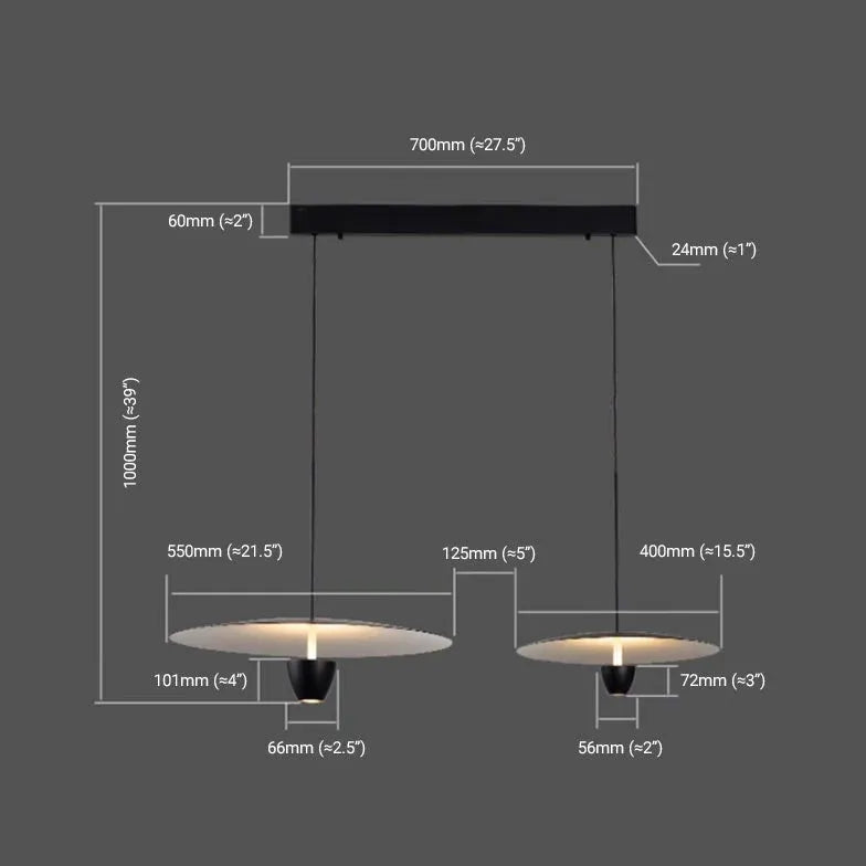 Justerbar Skiveformet Moderne Led Pendel