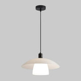 Paraply Dobbelt Lag Hvid Led Glas Lysekrone