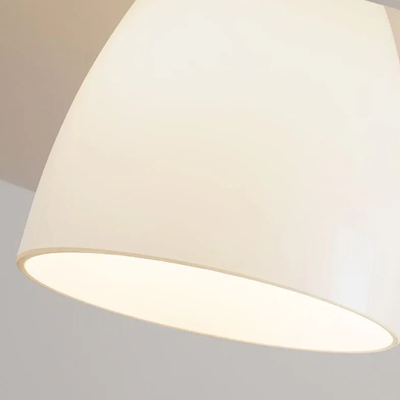 Paraply Dobbelt Lag Hvid Led Glas Lysekrone