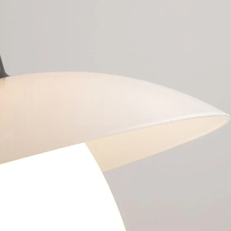 Paraply Dobbelt Lag Hvid Led Glas Lysekrone