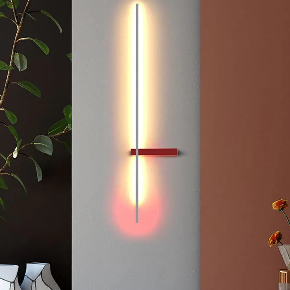 Hvid Minimalistisk Led Lang Moderne Industriel Væglampe