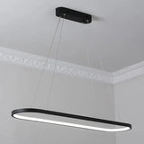 Sort Og Hvid Oval Ramme Led Spisebord Lysekrone