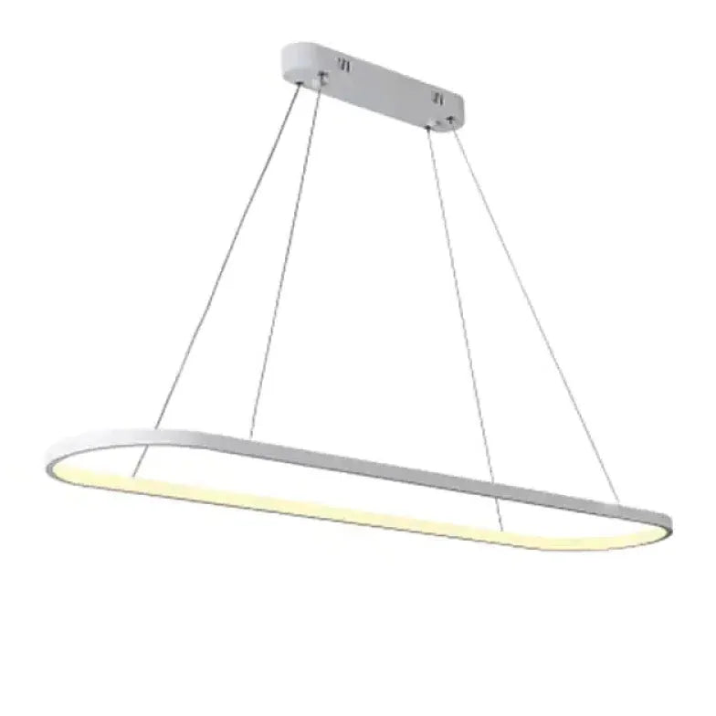 Sort Og Hvid Oval Ramme Led Spisebord Lysekrone