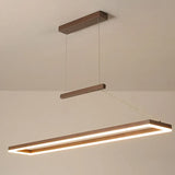 Rektangulært Brunt Metal Led-Pendellys
