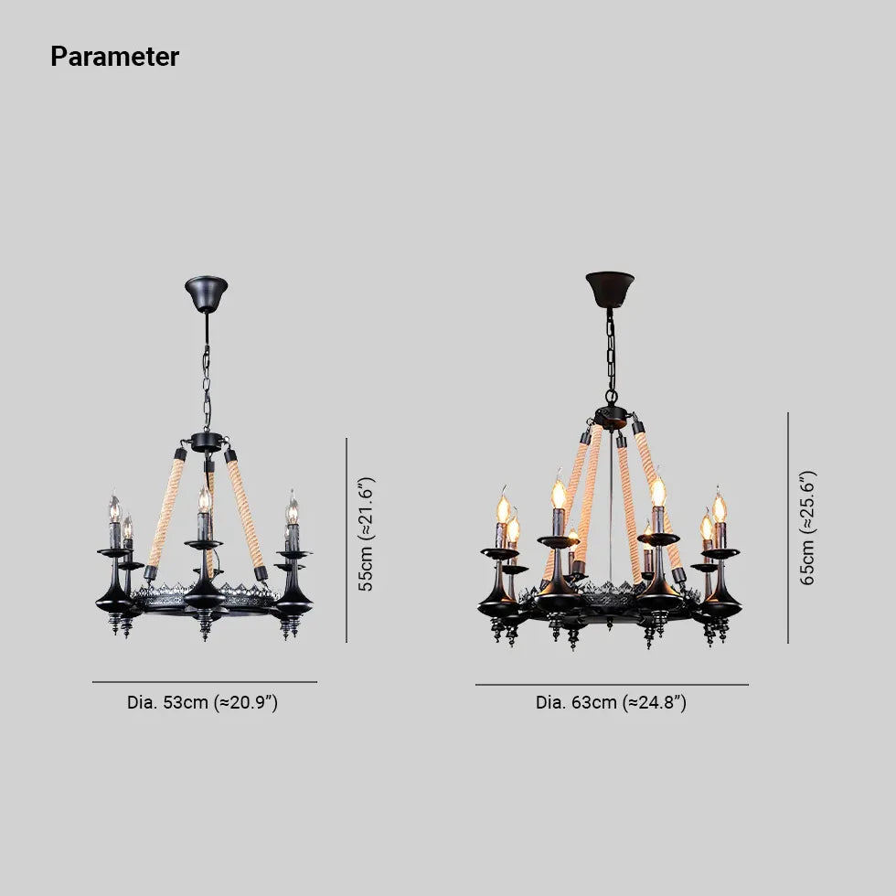 Kreativ Rundjern Design Lysekrone Lampe