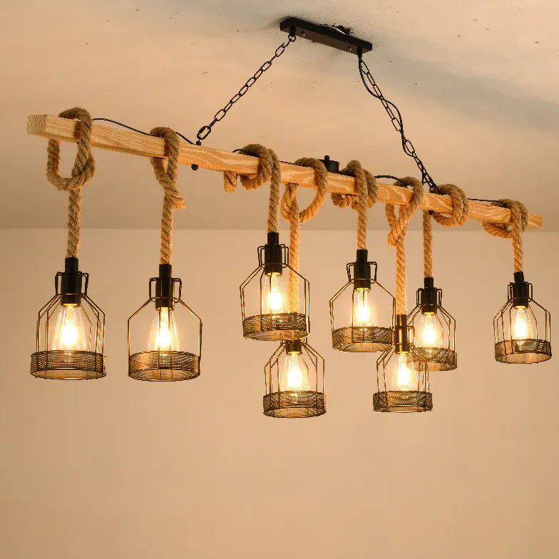 Reb Lineær Led Glas Pære Lysekrone