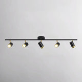 Justerbar Multi-Head Spotlight Loftslampe I Sort Metal