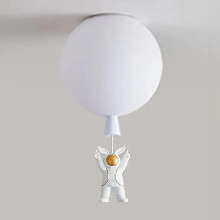 Astronaut Tegneserie Design Hvid Soveværelse Loftlampe