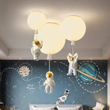 Astronaut Tegneserie Design Hvid Soveværelse Loftlampe