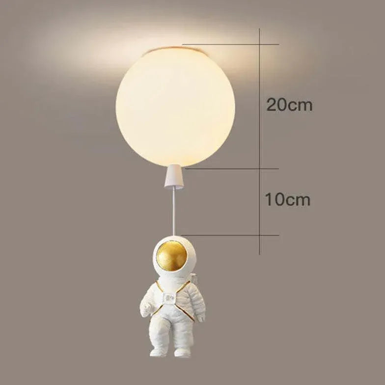 Astronaut Tegneserie Design Hvid Soveværelse Loftlampe