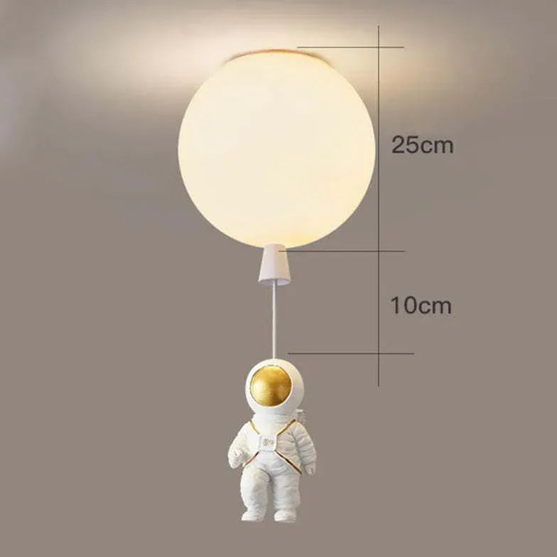 Astronaut Tegneserie Design Hvid Soveværelse Loftlampe