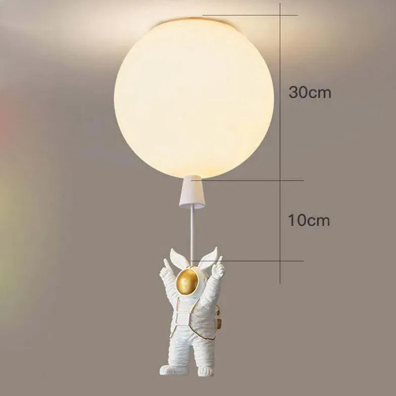 Astronaut Tegneserie Design Hvid Soveværelse Loftlampe