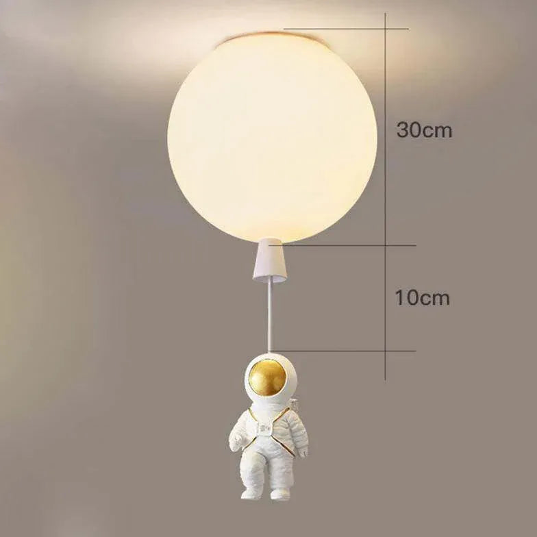 Astronaut Tegneserie Design Hvid Soveværelse Loftlampe