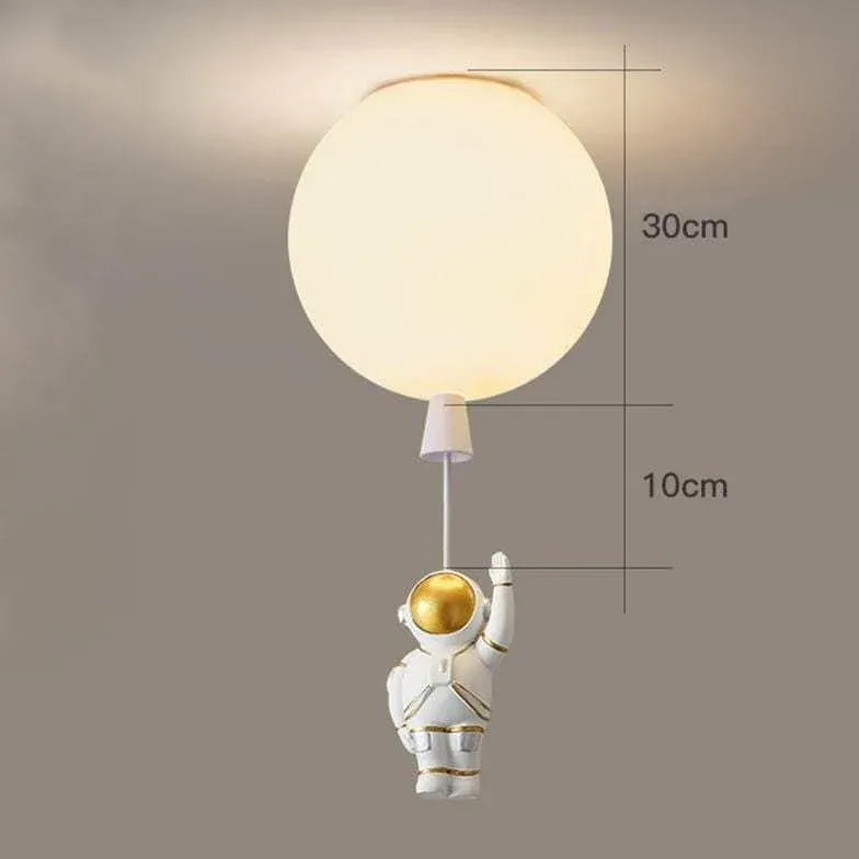 Astronaut Tegneserie Design Hvid Soveværelse Loftlampe