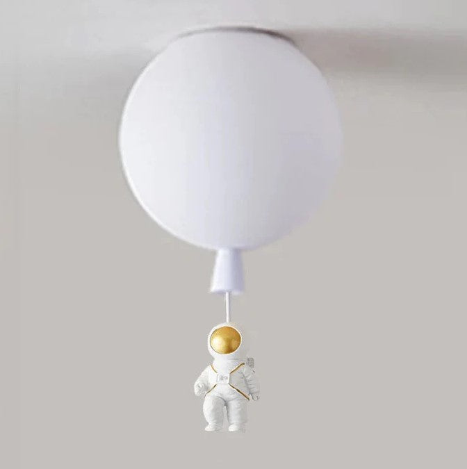 Astronaut Tegneserie Design Hvid Soveværelse Loftlampe