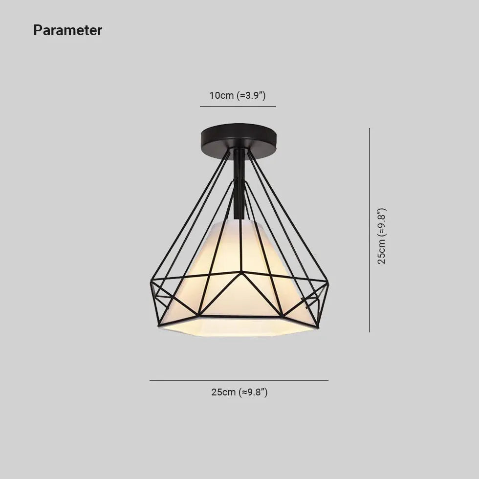 Industriel Stil Geometrisk Moderne Forsænket Diamant Loftslampe