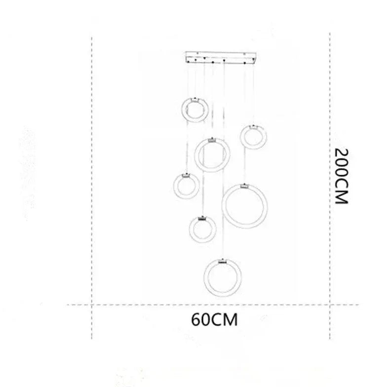 Hvid Ring Led Gylden Lysekrone