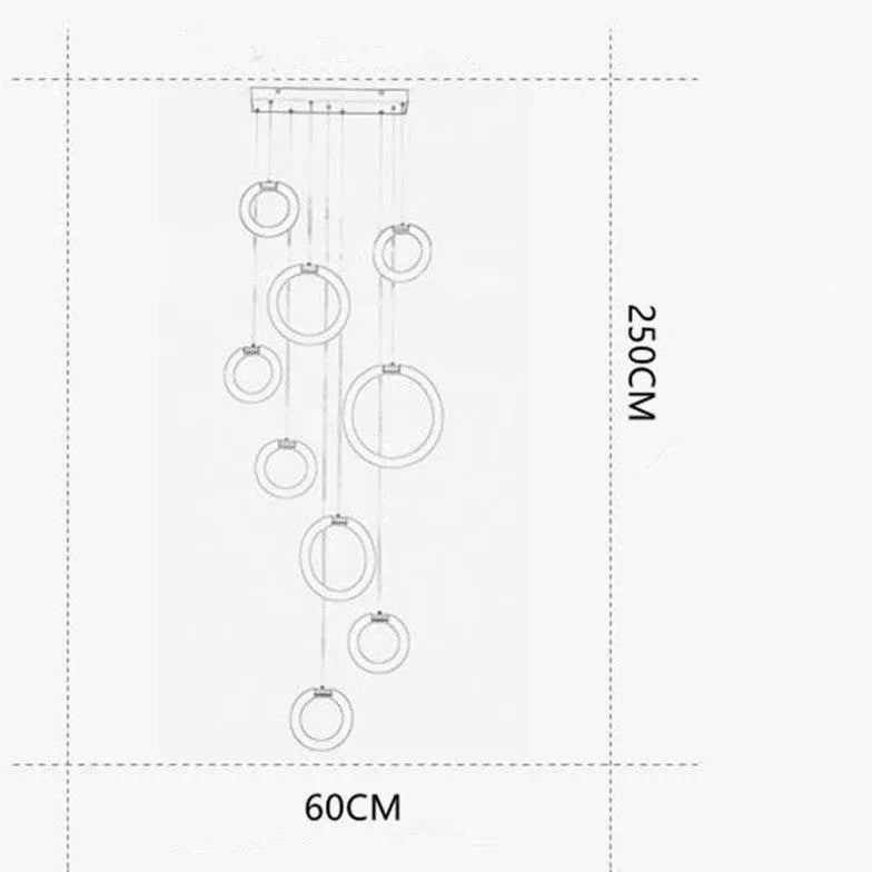 Hvid Ring Led Gylden Lysekrone