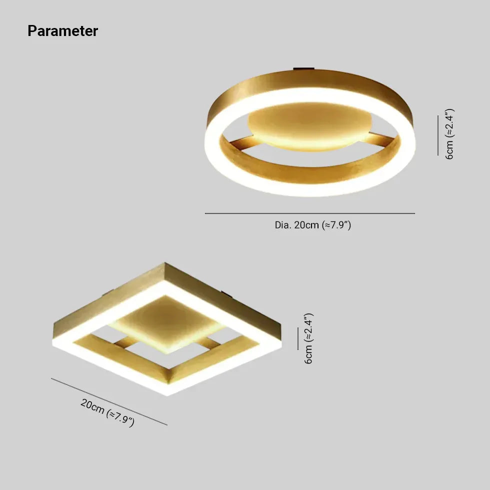 Golden Ring Led Corridor Nordisk Loftslys