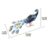 Art Deco Peacock Shape Solar Outdoor Garden Light