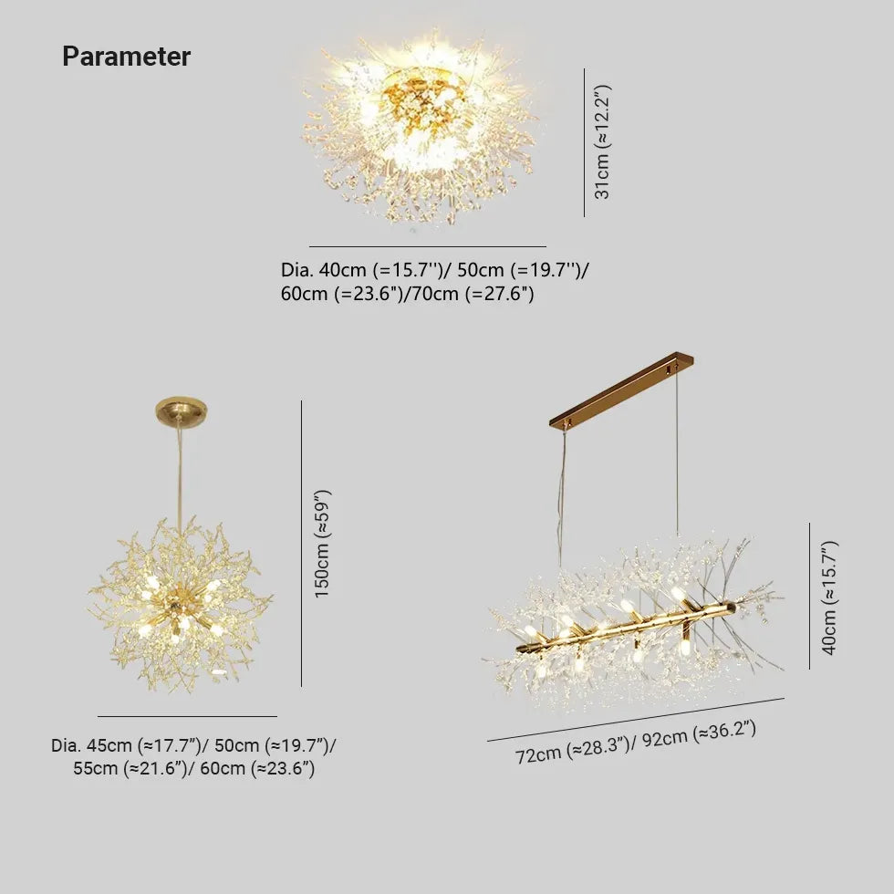 Luksuriøs Radiant Led Mælkebøtte Lysekrone