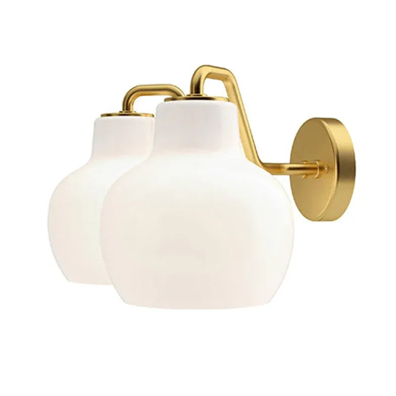 Lily Cream Glass Led Frosted Vintage Væglampe