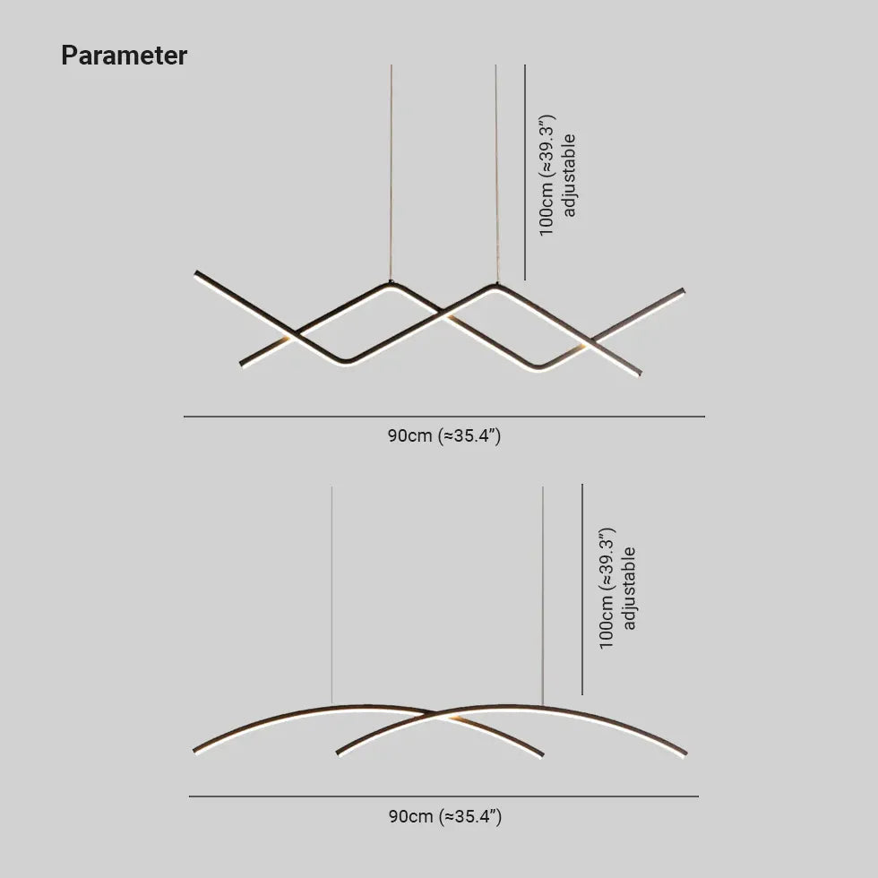 Geometrisk Stribet Køkken Pendellampe