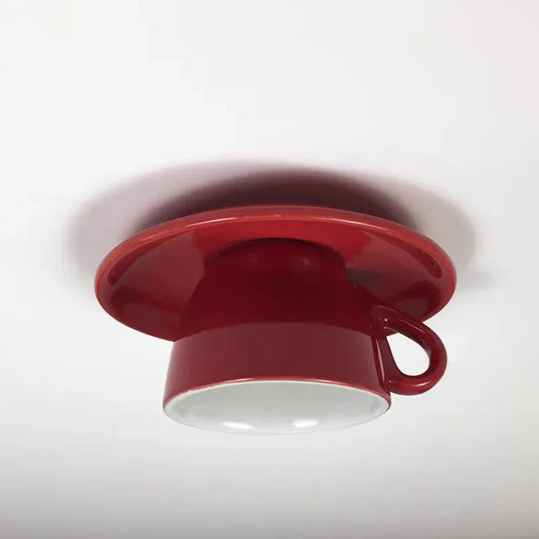 Enkel Kaffekop Skyllet Blå Loftslampe