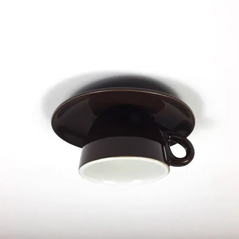 Enkel Kaffekop Skyllet Blå Loftslampe