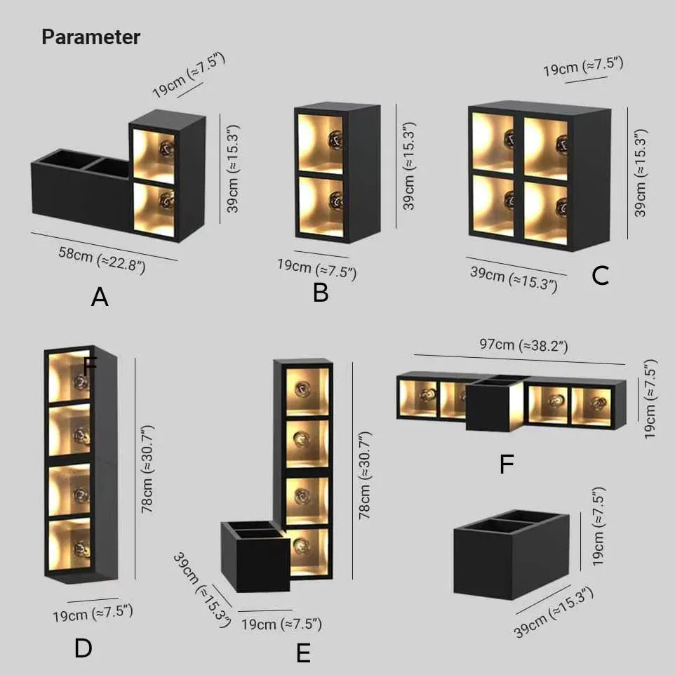 Cube Glas Dekorativ Rustfrit Stål Udendørs Væglampe