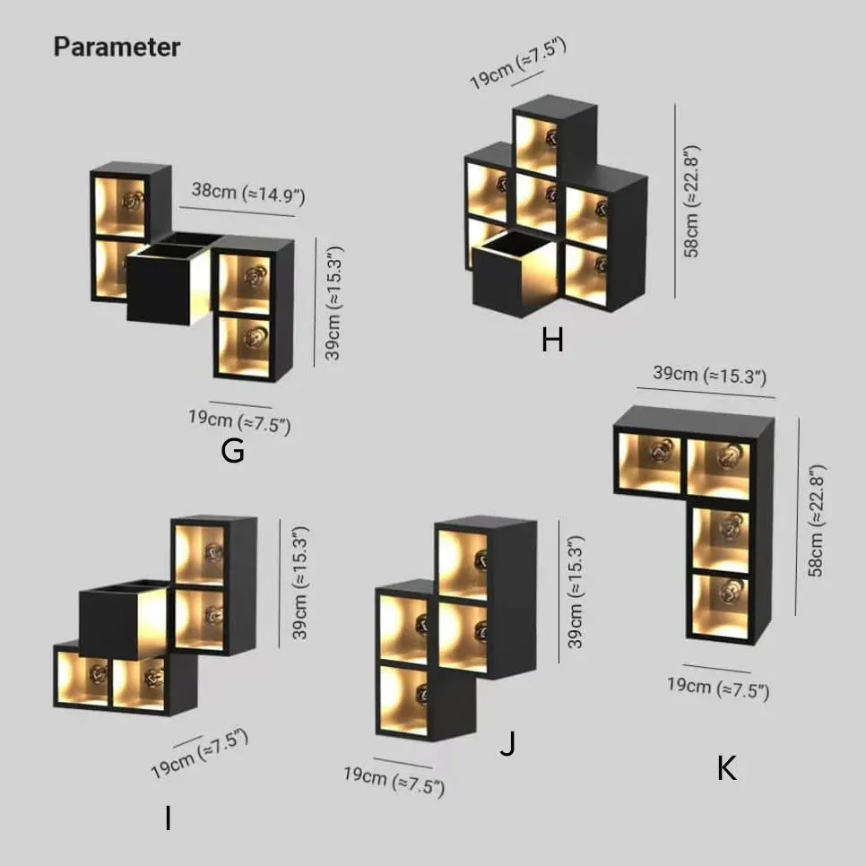 Cube Glas Dekorativ Rustfrit Stål Udendørs Væglampe