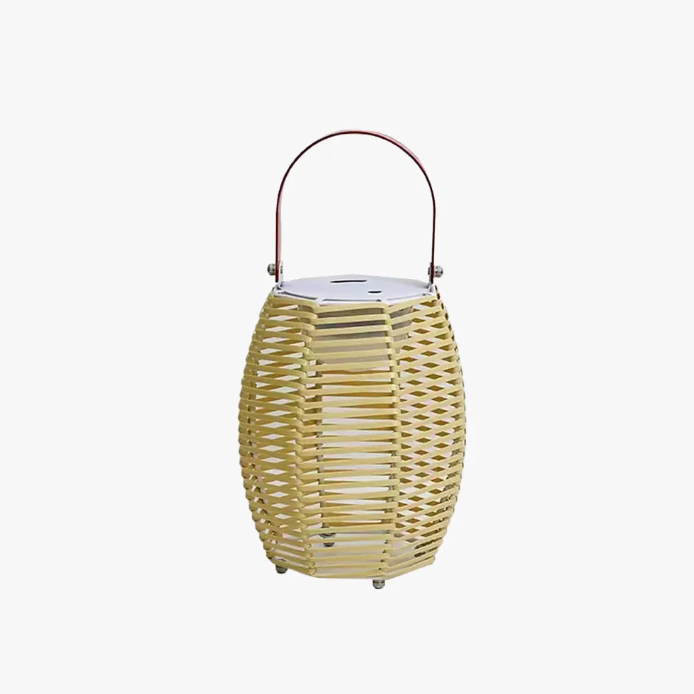 Håndlavet Udendørs Gulvlampe I Rattan Lanterne-Design