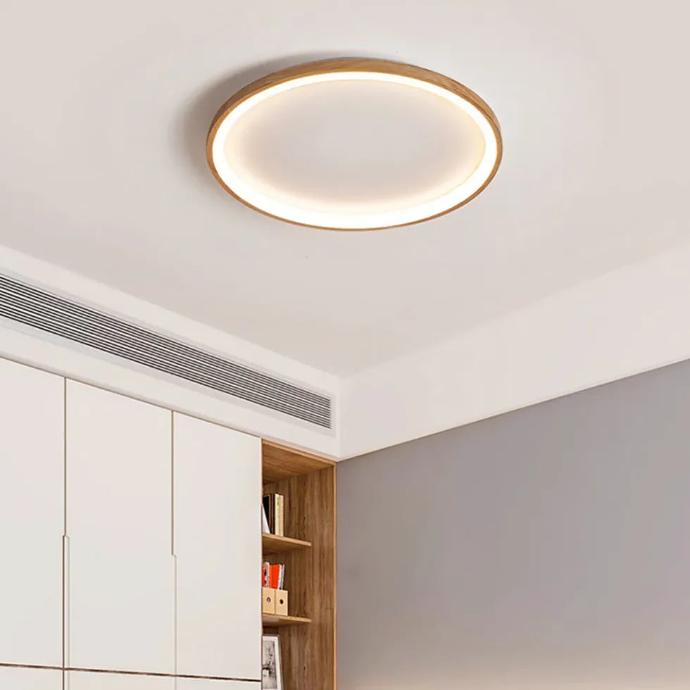 Depression Neutral Moderne Træ Flush Ceiling Lights