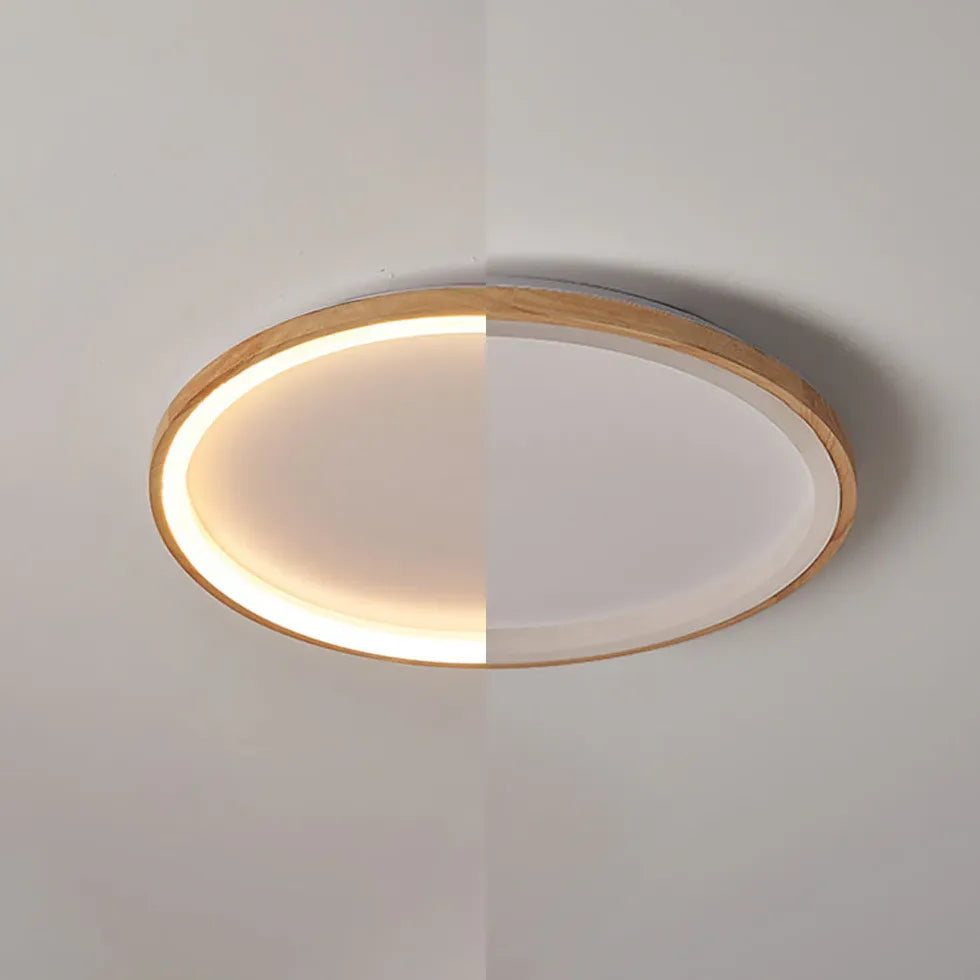 Depression Neutral Moderne Træ Flush Ceiling Lights