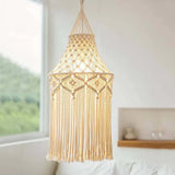 Fabric Woven Halogen Floor Lamp Art Deco