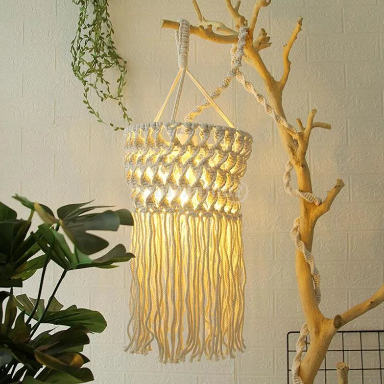 Fabric Woven Halogen Floor Lamp Art Deco