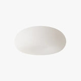 Enkel Hvid Oval Led Glas Stue Loftslampe