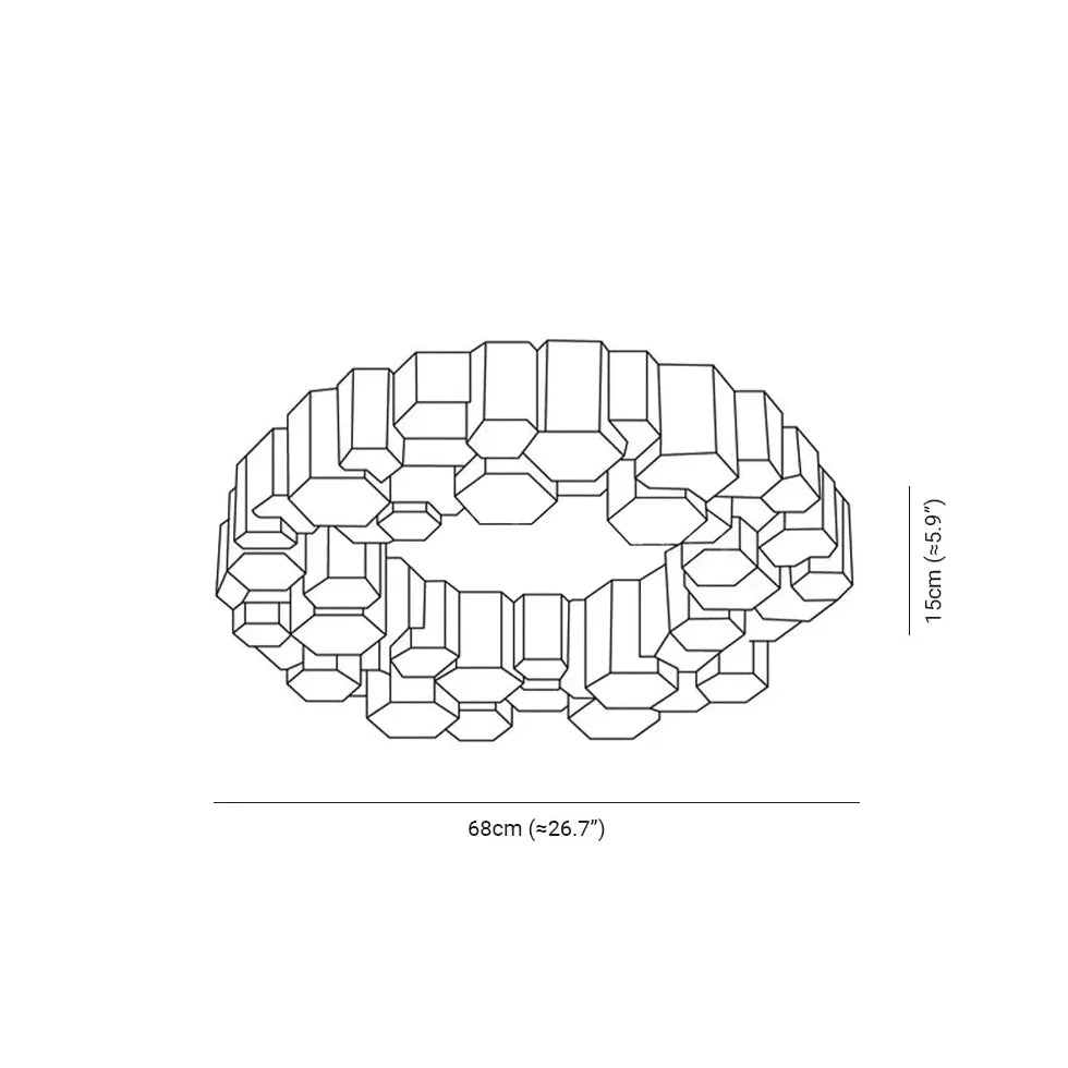 Layered Ring Translucent Art White Loftslampe