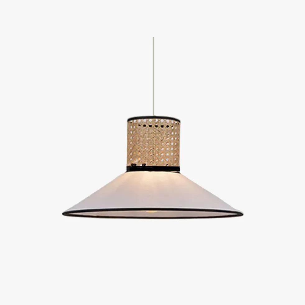 Vintage Metal Grid Mixed Material Pendel Lampe