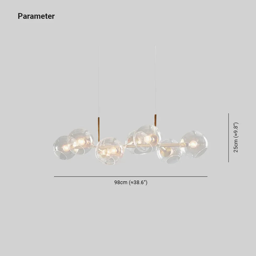 Gennemsigtig Lysekrone I Industriel Metalglas