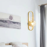 Golden Oval Kugle Frosted Moderne Led Væglampe