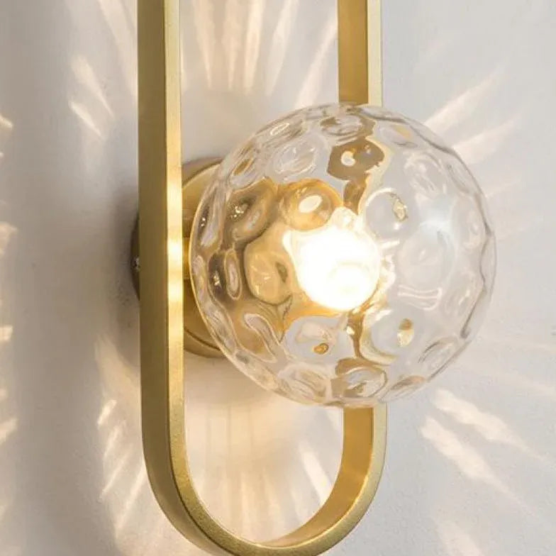 Golden Oval Kugle Frosted Moderne Led Væglampe