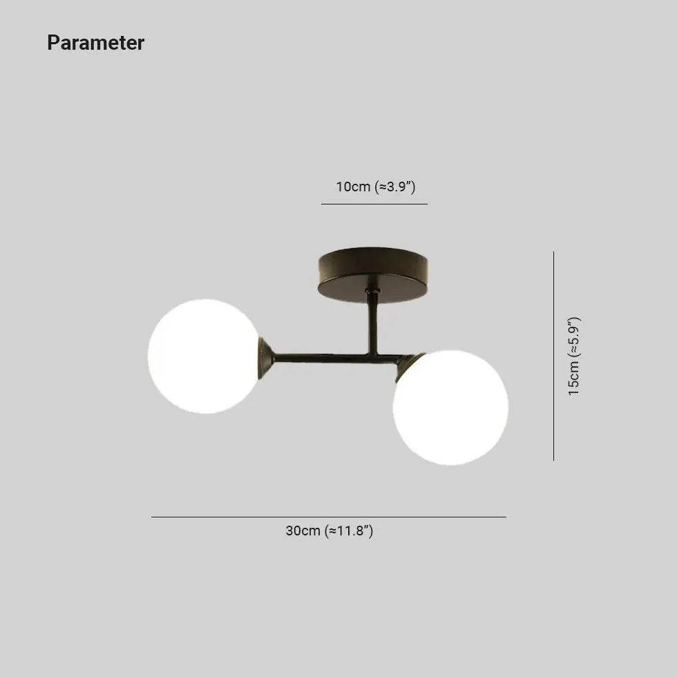 Kreativ Matsort T-Formet Korridorkugleloftslampe