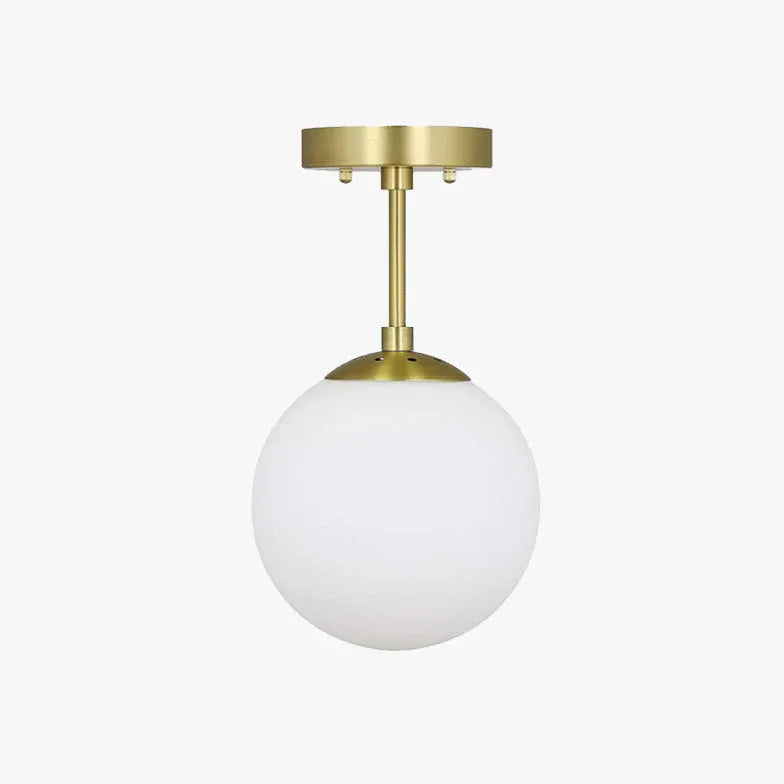 Enkel Moderne Loftslampe I Hvidt Glas