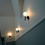 Opaliserende Glas Led Moderne Rund Væglampe