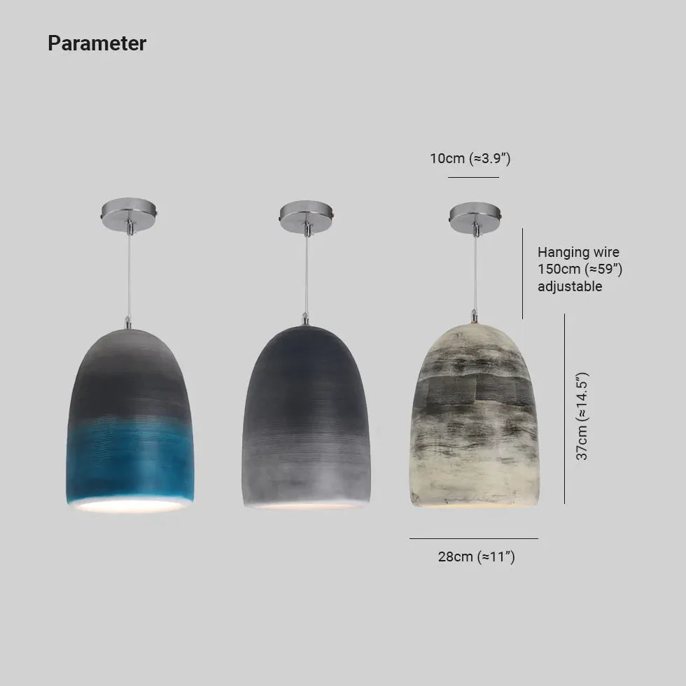 Farverig Klokkeform Moderne Opal Tekstureret Pendel